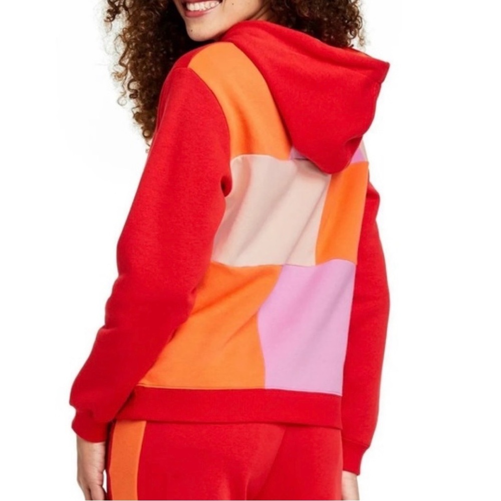 Lego Women's Red and Orange Colorblock Hoodie